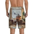 thumbnail image 2 of Balery Oil Lamp Coffee Beans Men's Cotton Knit Pajama Shorts Waistband & Pockets,Short Pajama Pants-3X-Large, 2 of 8