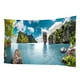 thumbnail image 1 of Tapiz para colgar en la pared Sala de estar con tapicería en la pared con impresión 3D, 1 of 9