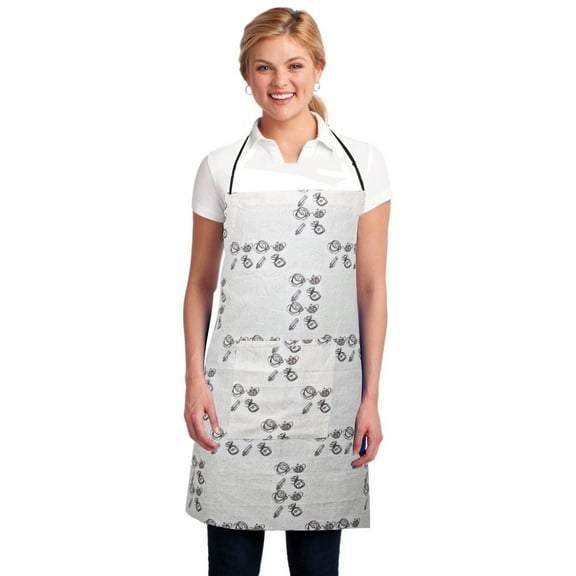 Sapphire-Web Cotton Kitchen Aprons Off White One Piece Cook Apron