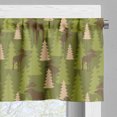 thumbnail image 3 of Ambesonne Deer Valance Pack of 2, Forest Creatures Moose, 42"X12", Green Tan Brown, 3 of 5