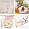 thumbnail image 4 of Efavormart 50 Pcs Marble/Gold Dinner & Dessert/Appetizer Paper Plate Pack, Disposable Plates - 25 Guest Set, 4 of 11