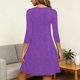 thumbnail image 4 of Vestido Largo de Manga Larga para las Mujeres Color Sólido Cuello Redondo Suelto Medio Ternera Vestido de Noche, Vestido Casual de Manga Larga para las Mujeres Dormir, 4 of 7