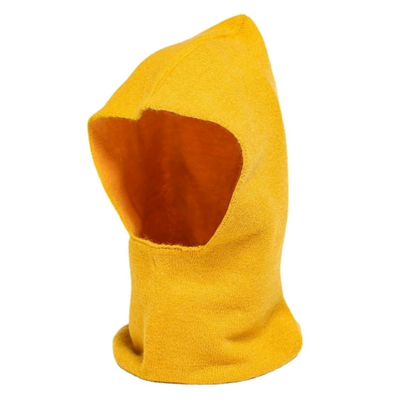 Yanyanz Neckerchief for Men, Winter Hooded Scarf Hat Solid Color Scarf Winter Ski Scarf Warm Collar Knitted Non Plush Warm for Men And Women Lovers Scarf Thick Windp, Neckerchiefs Yellow One Size