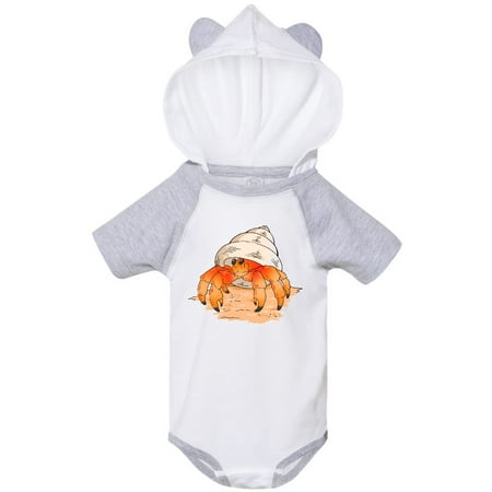 

Inktastic Cute Hermit Crab on Beach Gift Baby Boy or Baby Girl Bodysuit