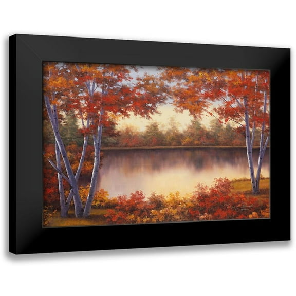 Romanello, Diane 14x11 Black Modern Framed Museum Art Print Titled - Red and Gold