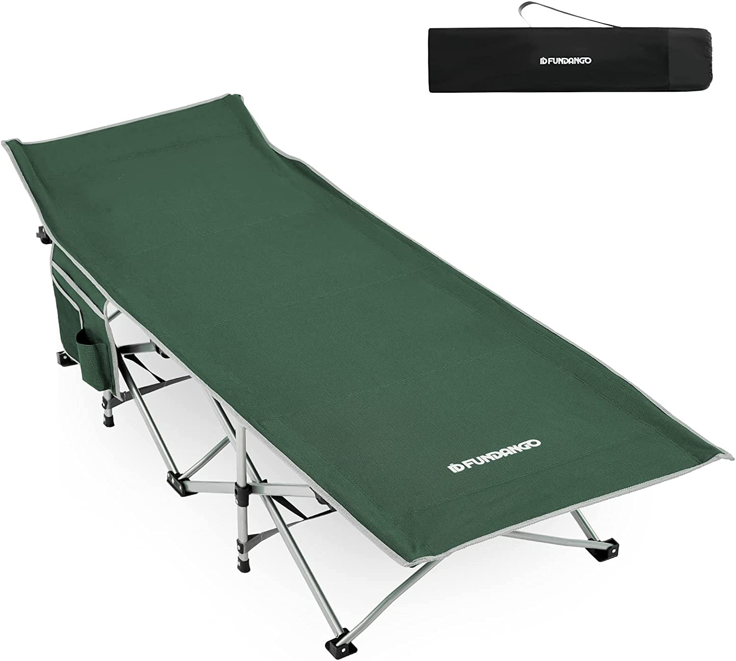 FUNDANGO XL Folding Camping Cot Heavy Duty Extra Wide Sleeping Cot for