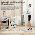 thumbnail image 5 of EDX Standing Desk with Mobile Rolling Wheels Portable Desk & Overbed Laptop, Height Adjustable Small desk for Home Office,White, 5 of 9