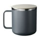 thumbnail image 2 of Taza de Café de Acero Inoxidable con Aislamiento Al Vacío | Vaso Térmico de Doble Pared de 400 Ml con Asa y Tapa | Acero Inoxidable 304 | Mantiene Bebidas Frías y Calientes | Beige, Gris, Caqui, 2 of 6