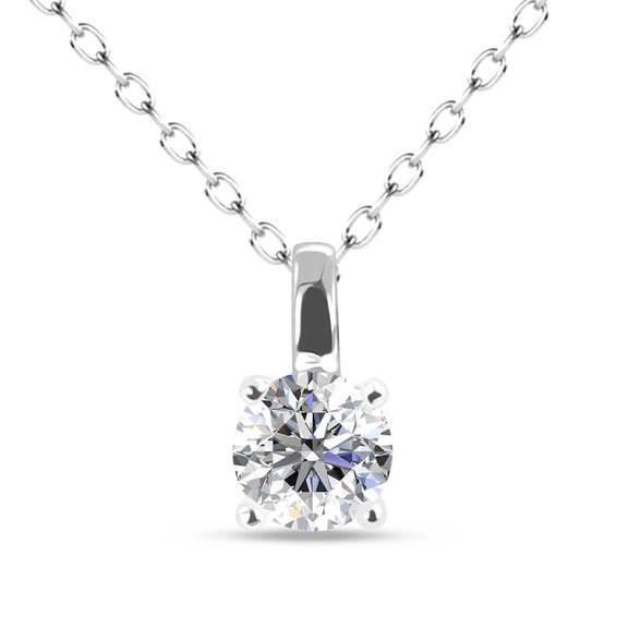 Cate & Chloe Araylia 18k White Gold Plated Solitaire Necklace with Swarovski Crystal for Women