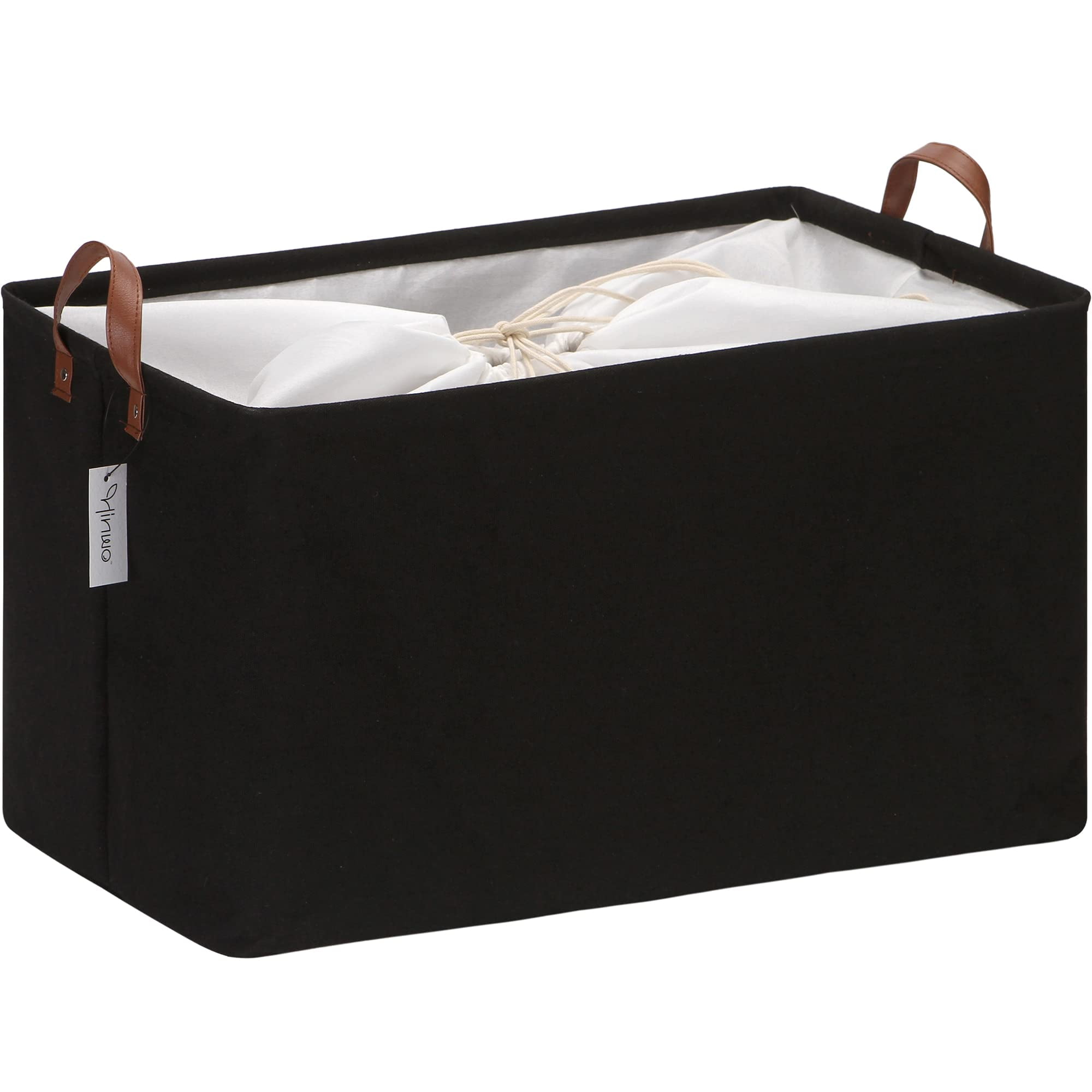 Hinwo 18.6 Gal./74.4 Qt./70.2 L Canvas Storage Bins, Rectangle Storage
