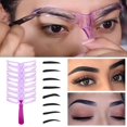thumbnail image 3 of Práctico moldeador de cejas sin costuras,Plantilla de cejas moldeadora de cejas de plástico,Conveniente plantilla para dar forma a las cejas para niña-púrpura, 3 of 4