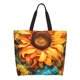 thumbnail image 1 of Balery Deep Yellow Colorful Sunflower Bolsa Tote Estilo Estético con Cremalleras, Bolsa de Hombro, Bolsa de Compras Grande y Plegable, 1 of 8