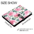 thumbnail image 3 of Leather Planner Leather Notebook Notebook Journal Binder Design Pen Pocket Design Convenient for Storage Pink Floral Light Leaves, 3 of 6