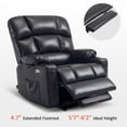 thumbnail image 6 of MCombo Large-Wide Lay Flat Dual Motor Power Lift Recliner Chair Sofa with Massage and Heat for Big Elderly People, Infinite Position, Faux Leather R7688 (Black, Large-Wide), 6 of 11