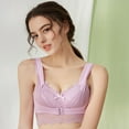 thumbnail image 6 of Itsame 1 Pack Everyday Casual Bra Set Womens Full Support Bra Tie Front Wireless Comfort Bralette Purple Size L, 6 of 9