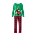 thumbnail image 5 of Gytharion Family Christmas Pajamas Matching Sets Cute Christmas Tree Print Long Sleeve Sleepwear and Plaid Pants 2 Piece Xmas PJs Set Winter Soft Comfy Holiday Loungwear for Family, 5 of 9