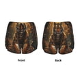 thumbnail image 3 of KLL Tiger In The Fallen Leaf Forest Pattern Shorts Women,Athletic Shorts High Waisted Running Shorts Pocket Sporty Short Gym Elastic Workout Shorts-X-Large, 3 of 7