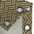 thumbnail image 4 of Ambesonne Nature Grommet Curtain, Minimalist Chevron Leaves, 50"x60", Dark Cocoa and Cream, 4 of 5