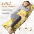 thumbnail image 4 of Body Pillow Cover - Soft Body Pillow Pillowcase, Natural Pineapple Breathable Long Body Pillow Case Cover with Invisible Zipper 20x60in, 4 of 5