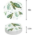 thumbnail image 1 of FMSHPON Ocean Sea Turtle Set of 6 Round Coaster for Drinks, Absorbent Ceramic Stone Coasters Cup Mat with Cork Base for Home Kitchen Room Coffee Table Bar Decor, 1 of 6