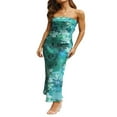 thumbnail image 2 of Robe de Soirée Longue à Imprimé Floral à l'Épaule, 2 of 8