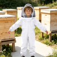 thumbnail image 5 of SNKSDGM Kids Full Body Beekeeping Suit with Mesh , Zip Up Multi Pocket Protective Coverall for 7-12 Years Old WH1 7-9Years, 5 of 6