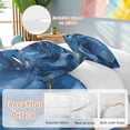 thumbnail image 3 of Blue Marble Bedding 3 Piece Duvet Cover Set Twin Size, Ink Painting Modern Ombre Abstract Soft Microfiber Comforter Cover with Zipper Closure & Pillowcases, Wrinkle & FadeResistant Quilt Cover, 3 of 9