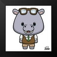 thumbnail image 2 of Prime, Marcus 15x15 Black Modern Framed Museum Art Print Titled - Hudson Hippo, 2 of 5