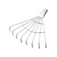 thumbnail image 5 of Garden Rake Head Turf Rake Head Manual Weeder Lightweight Thatch Rake Head Leaf Rake Head for Cleaning Leaves Sticks and Debris Flower Beds flat tines, 5 of 8