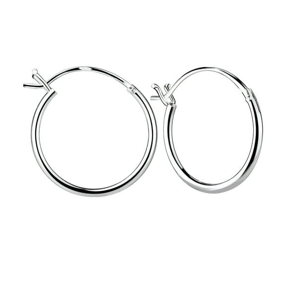 925 Sterling Silver 16mm French Hoop Earrings