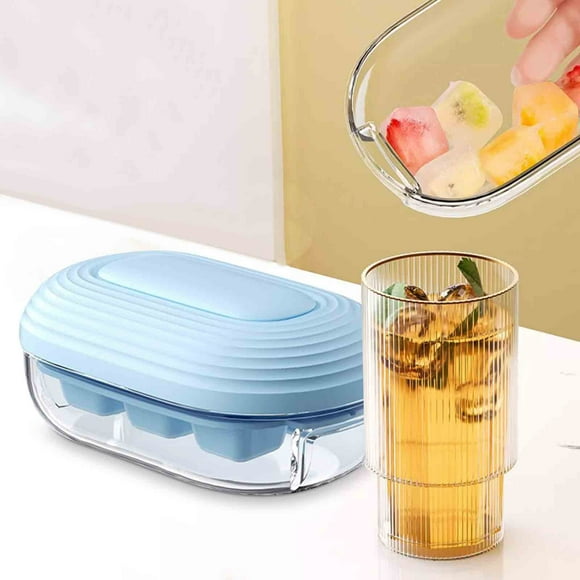 Rbaofujie Ice Molds Food Grade Mini Press Small Ice Ice Mould for Household Refrigerators Ice Box with Lid Ice Maker Resin Molds Silicone Clearance