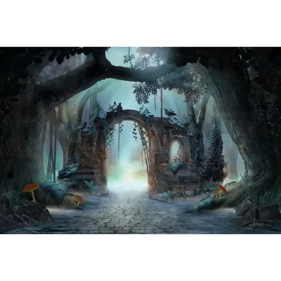 Birthday Photoz In Wonderland Photography Backdrop Fairy Forest Flower Background Sign Photo Wall