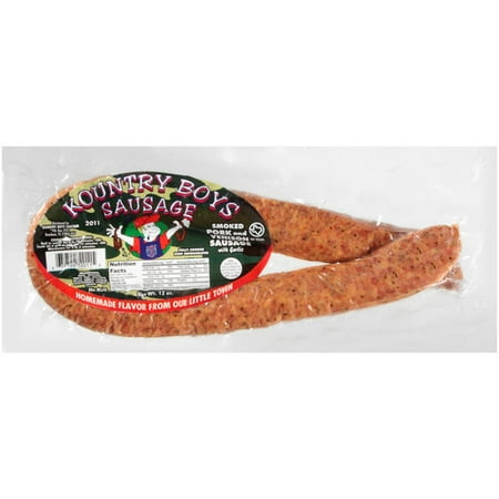Kountry Boys Sausage Smoked Pork and Venison Sausage with Garlic, 12 oz