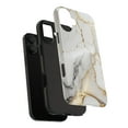 thumbnail image 3 of iPhone Tough Case - White Gold Marble Elegant Luxury High Fashion Accessory - iPhone 16 Plus, 3 of 6