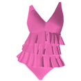 thumbnail image 4 of Baqcunre Full Coverage Retro Swim Dress: Women's Ruffle Tummy Bathing Suit for Elegance, 1 Pc Swimsuit Pink XL, 4 of 4