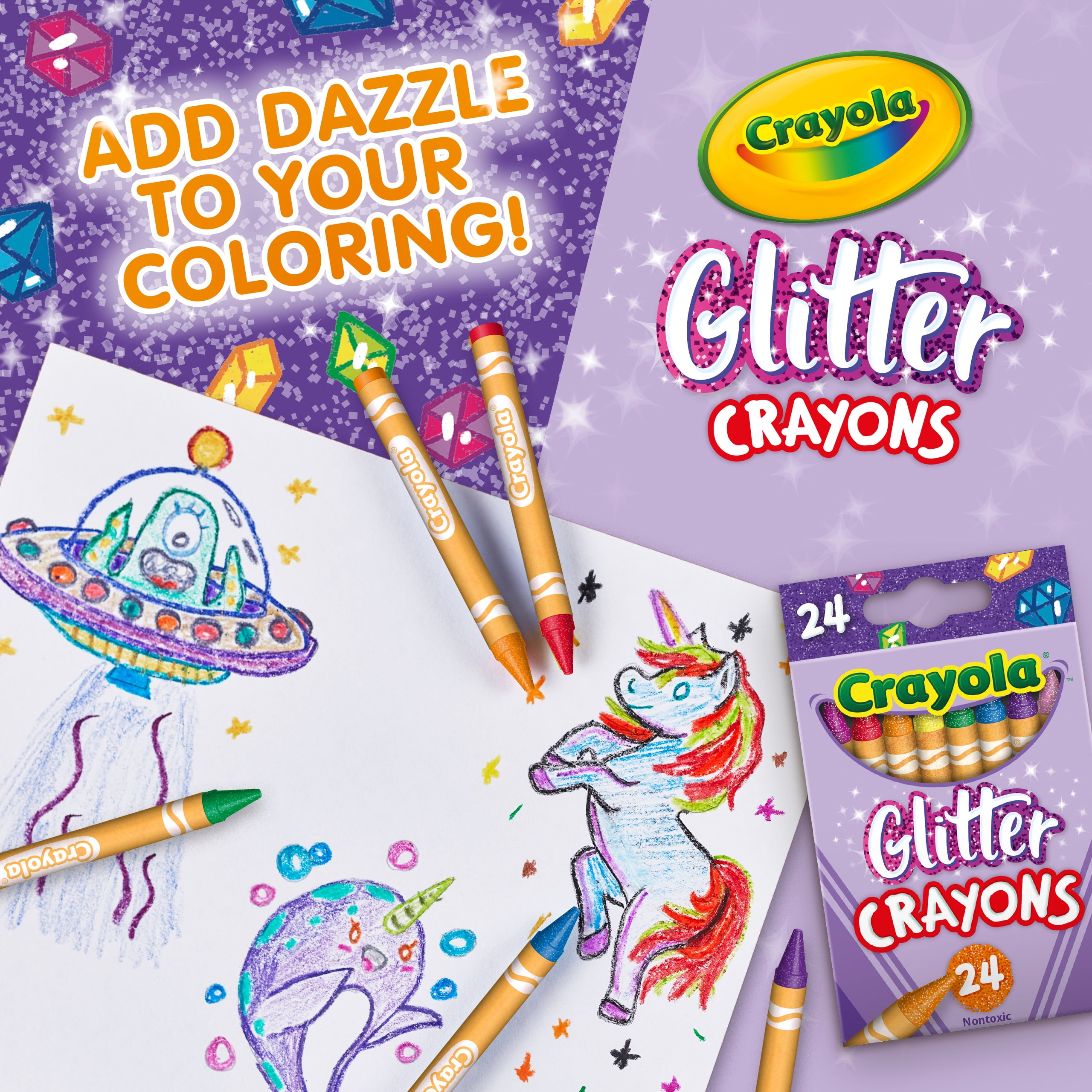 Crayola  Glitter Crayons 24/pk — Brutus Monroe