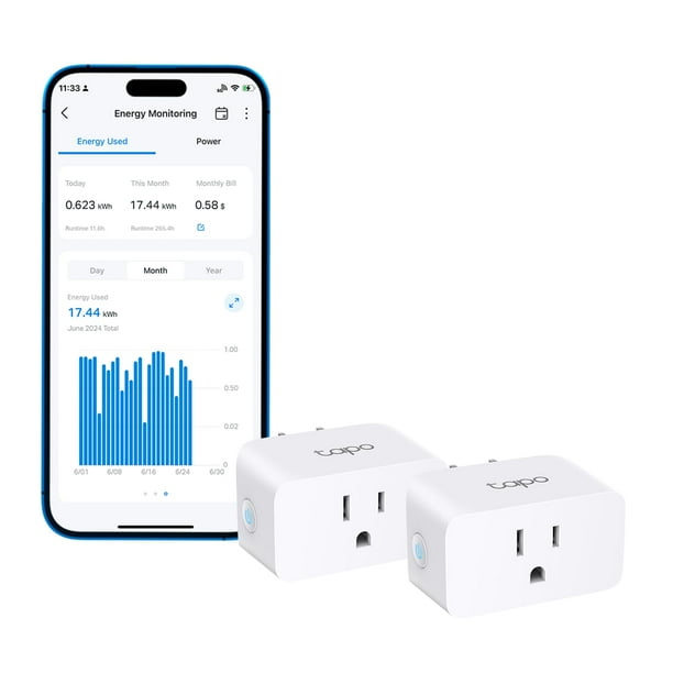 Enchufe inteligente TP-Link Tapo P115 Wi-Fi Mini con monitoreo de energía