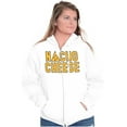 thumbnail image 3 of Nacho Cheese Funny Food Carbs Snacks Unisex Fleece Graphic Zip Up Hoodie Brisco Brands 2X, 3 of 5