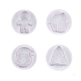 thumbnail image 2 of Molde de Navidad de 4 piezas para dulces, Fondant, molde para repujado de pasteles, sello, primavera, copo de nieve, manualidades, impresión, Herramientas y accesorios para hornear Escribe un Bearachild HA068724-01, 2 of 6