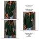 thumbnail image 5 of Sudadera para Mujer con Estampado Acolchado De Moda, Ligera, Manga Larga, Color Liso, Informal, Top Verde XL, 5 of 6