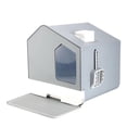 thumbnail image 2 of Caja de arena para gatos, caja de arena cerrada para gatos, entrada frontal portátil resistente, fácil de limpiar, para gatos domésticos, caja de aren Gris, 2 of 8