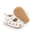 thumbnail image 2 of Yoyauz Baby Girl Mary Jane Shoes Anti Slip Rubber Sole Ballet Slippers Princess Dress Wedding Shoes Newborn Kids Shoes Toddler Shoes（0-12 Month）, 2 of 8