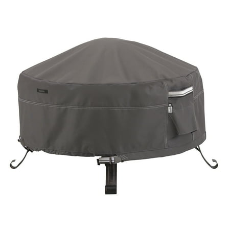 Cover For Fire Pit Classic Accessories Ravenna® Full Coverage Round Fire Pit Cover - Premium Outdoor Cover with Water Resistant Fabric, Small (55-484-015101-EC) ()