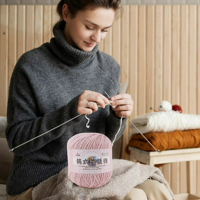 Yhsdtq , Offres Spéciales de Fin de Semaine, Fil à Crocheter en Dentelle, Fibre Fine Mercerisée, Texture Douce, Artisanat Polyvalent, pour Projets, Fil de Haute Qualité,Ô花线手工编织 / Coton, D