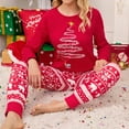 thumbnail image 2 of Ensemble Pyjama 2 Pièces Décontracté Imprimé Arbre de Noël Style Tenue de Nuit, 2 of 9