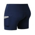 thumbnail image 2 of Women High Waist Running Short Tummy Control Shorts Polyester Black XL, 2 of 2