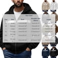 thumbnail image 3 of YUGYXL Mens Zip Up Fleece Lined Reflective Hoodies Sweatshirts Outdoor Workout Loose Pullover Tops with Pockets Beige Jacket, 3 of 9