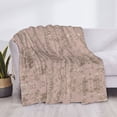 thumbnail image 4 of Throw Blanket for Couch - Rose Gold Marble Texture Soft Comfy Lightweight Cozy Warm Throw Blanket, Fuzzy Plush Flannel Blanket & Throws for Sofa and Bed All Season, 4 of 8