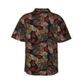 thumbnail image 3 of Daiia Hearts and French Bulldog Hawaiian Shirt for Men Gentle Cotton Regular Short Sleeve Casual-X-Large, 3 of 9