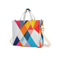 thumbnail image 7 of FORMRS Womens Corduroy Tote Bag Crossbody Shoulder Handbag with Pocket, Colorful Triangles, 7 of 7